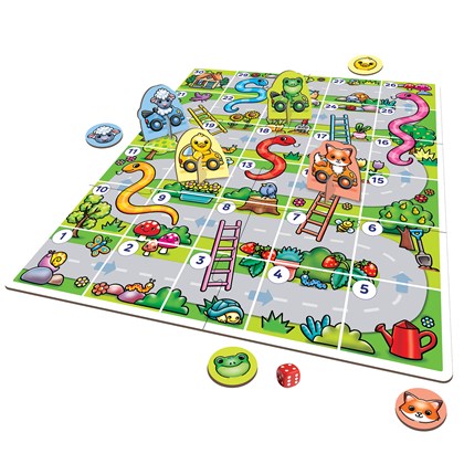 Play Begins Snakes and Ladders, Forest Snack, 2-in-1 Board Game