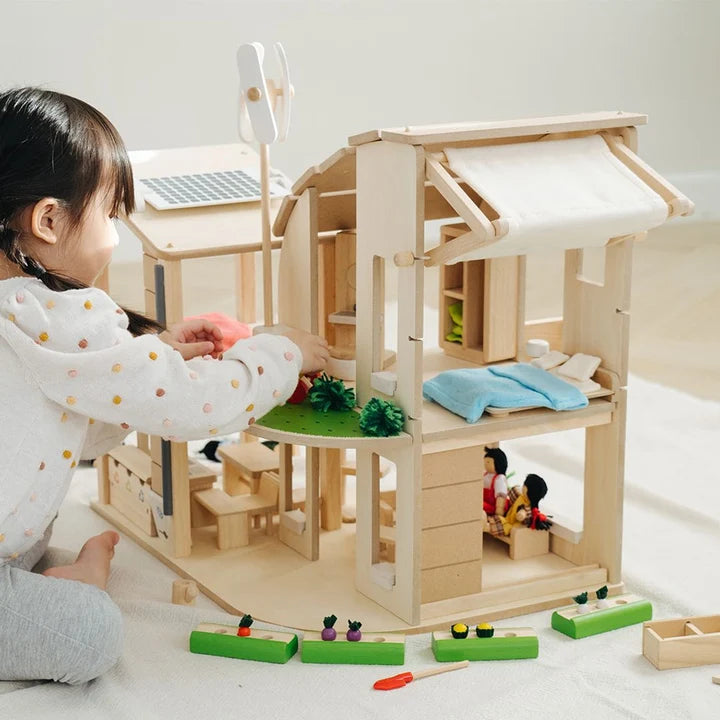 Plan Toys Eco Dollhouse With Furniture