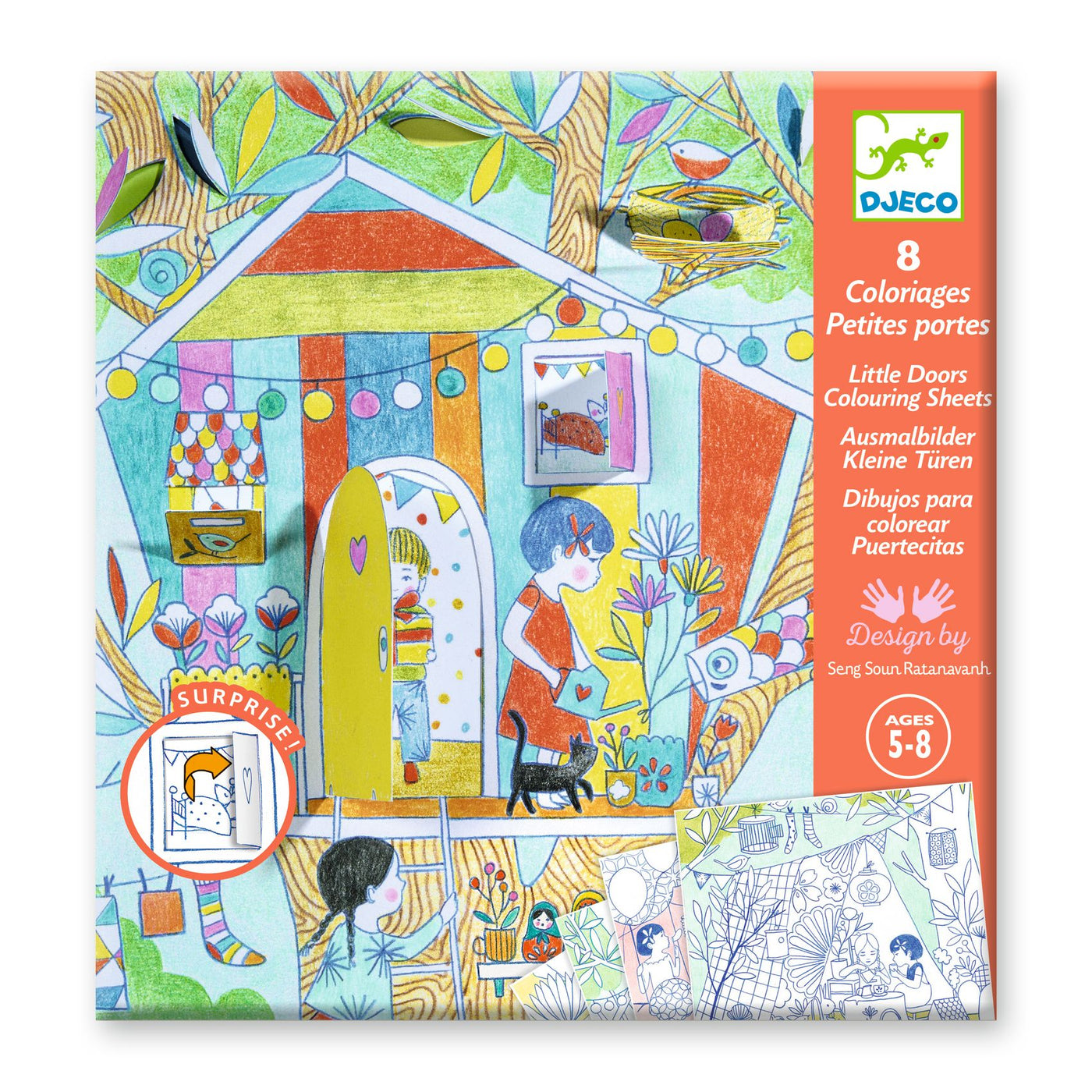 Djeco Colouring Sheets: Nina’s play tents (5-8yrs)