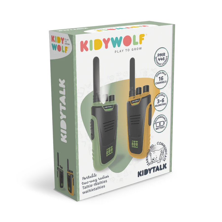 KIDYTALK Long-range walkie-talkies green/orange