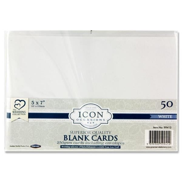 Blank Cards & Envelopes - Pack of 50