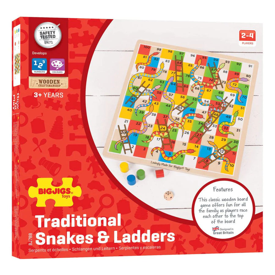 Bigjigs Traditional Snakes and Ladders