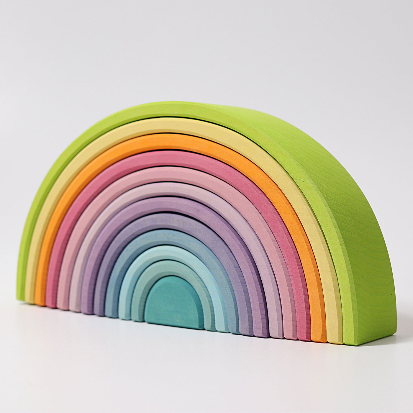 Grimm's 12 Piece Pastel Rainbow Tunnel