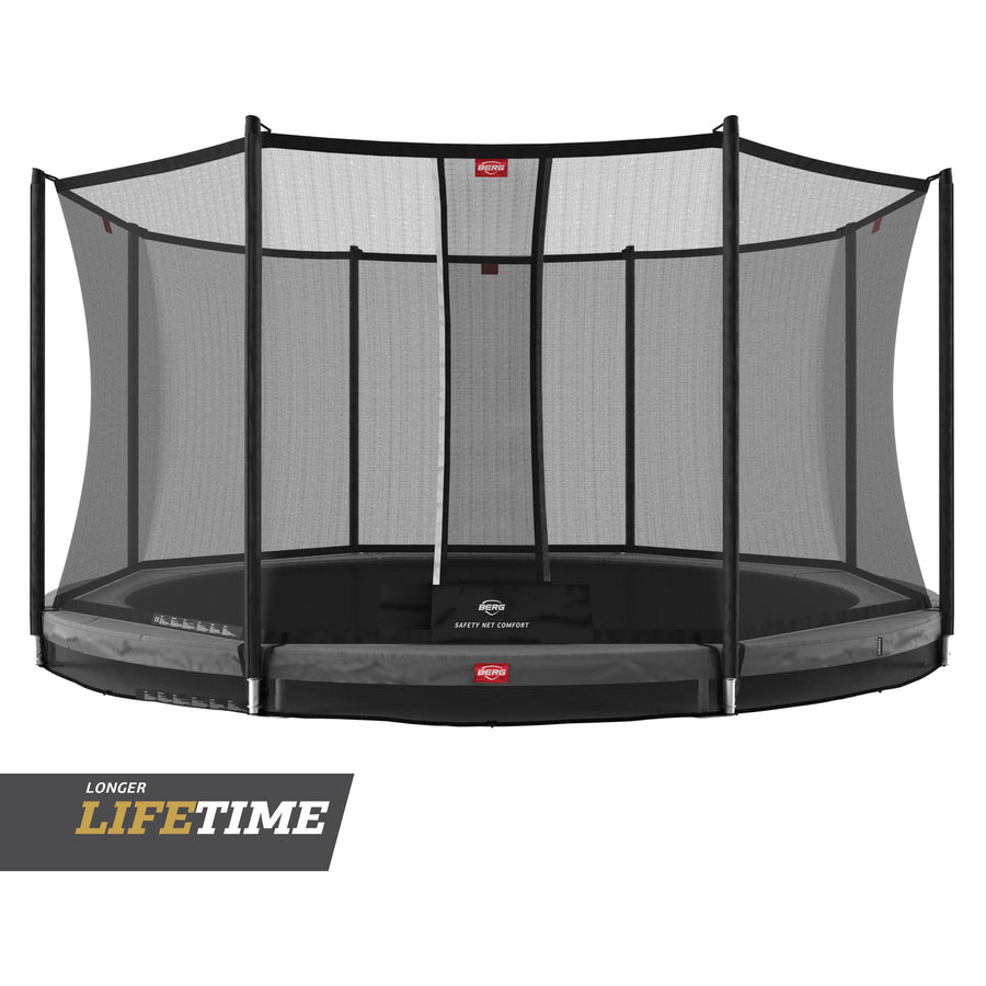 BERG Favorit 12.5ft InGround Trampoline + Comfort Net