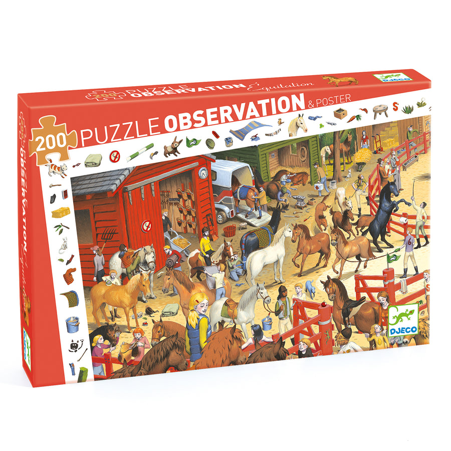 Djeco Puzzle Observation: Horse Riding