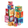 Djeco 10 Stackable Cube Blocks: Nature