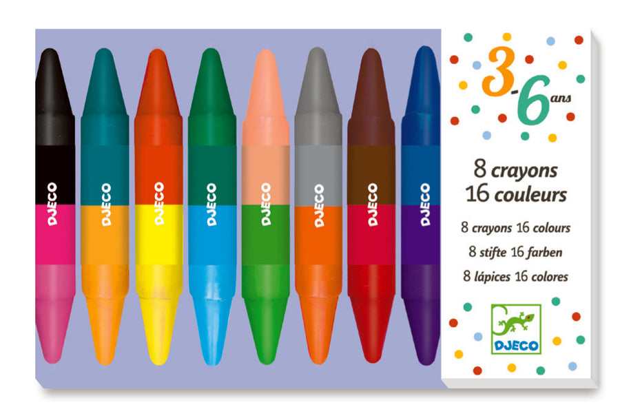 Djeco 8 Twin Crayons (3-6yrs)