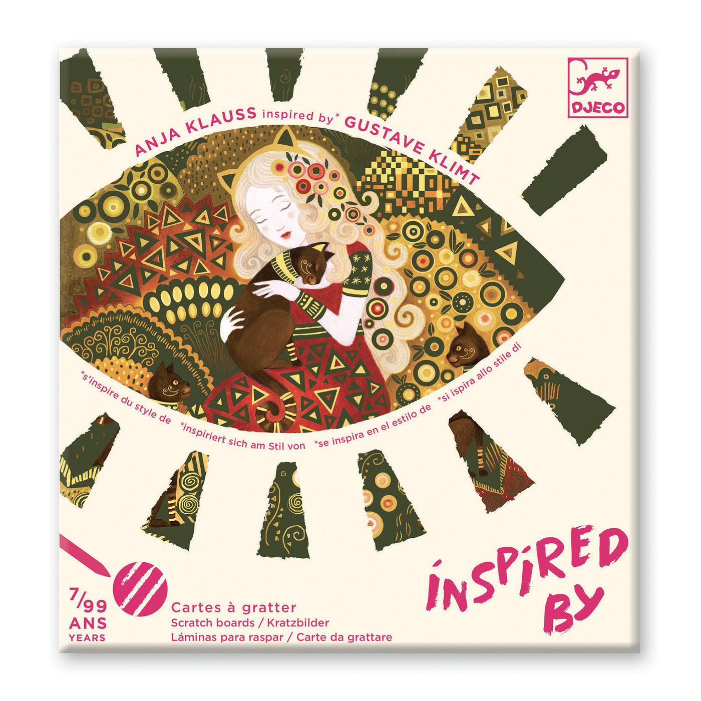 Djeco Scratch Cards: Inspired By Gustav Klimt (7-Adult)