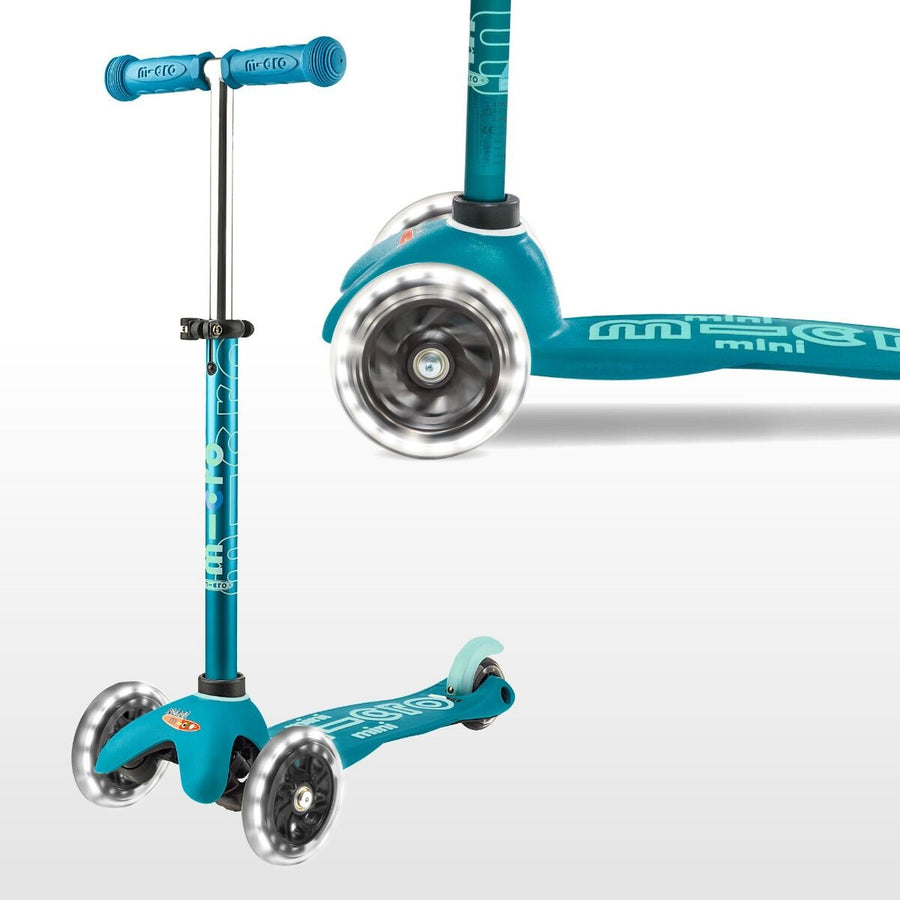 Mini Micro LED Deluxe Scooter (Aqua)