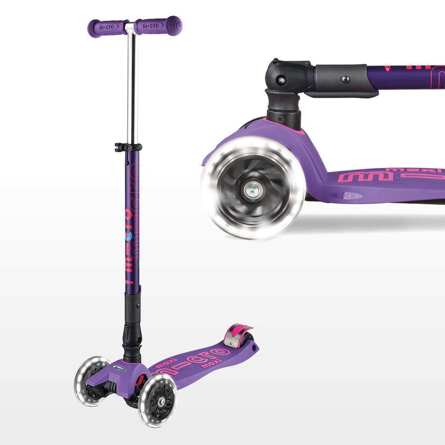 MAXI MICRO LED DELUXE FOLDABLE SCOOTER PURPLE