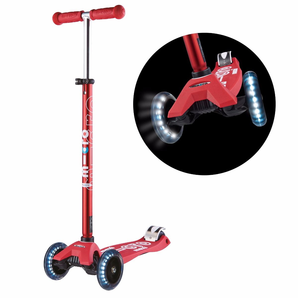 Maxi Micro LED Deluxe Scooter (Red)