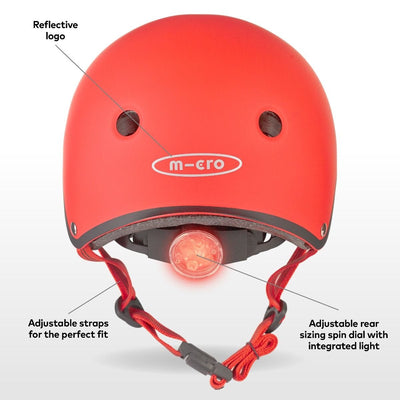Micro Deluxe Helmet Matt Red