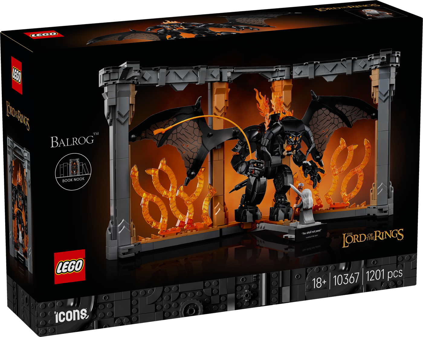 Lego Icons: The Lord of the Rings: Balrog Book Nook