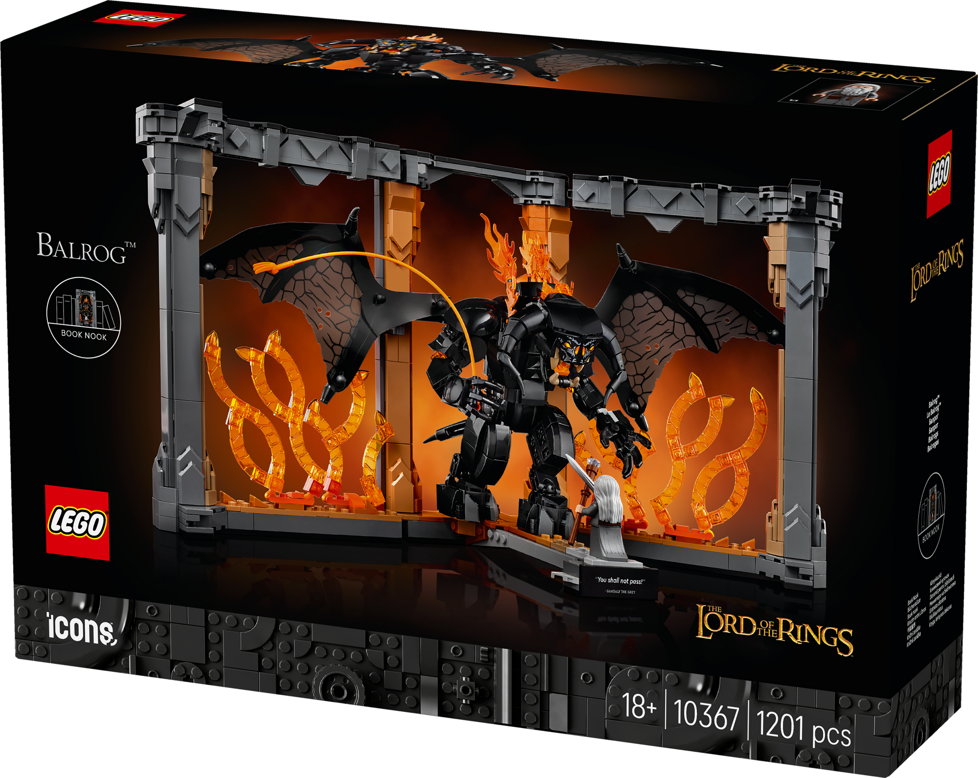 Lego Icons: The Lord of the Rings: Balrog Book Nook