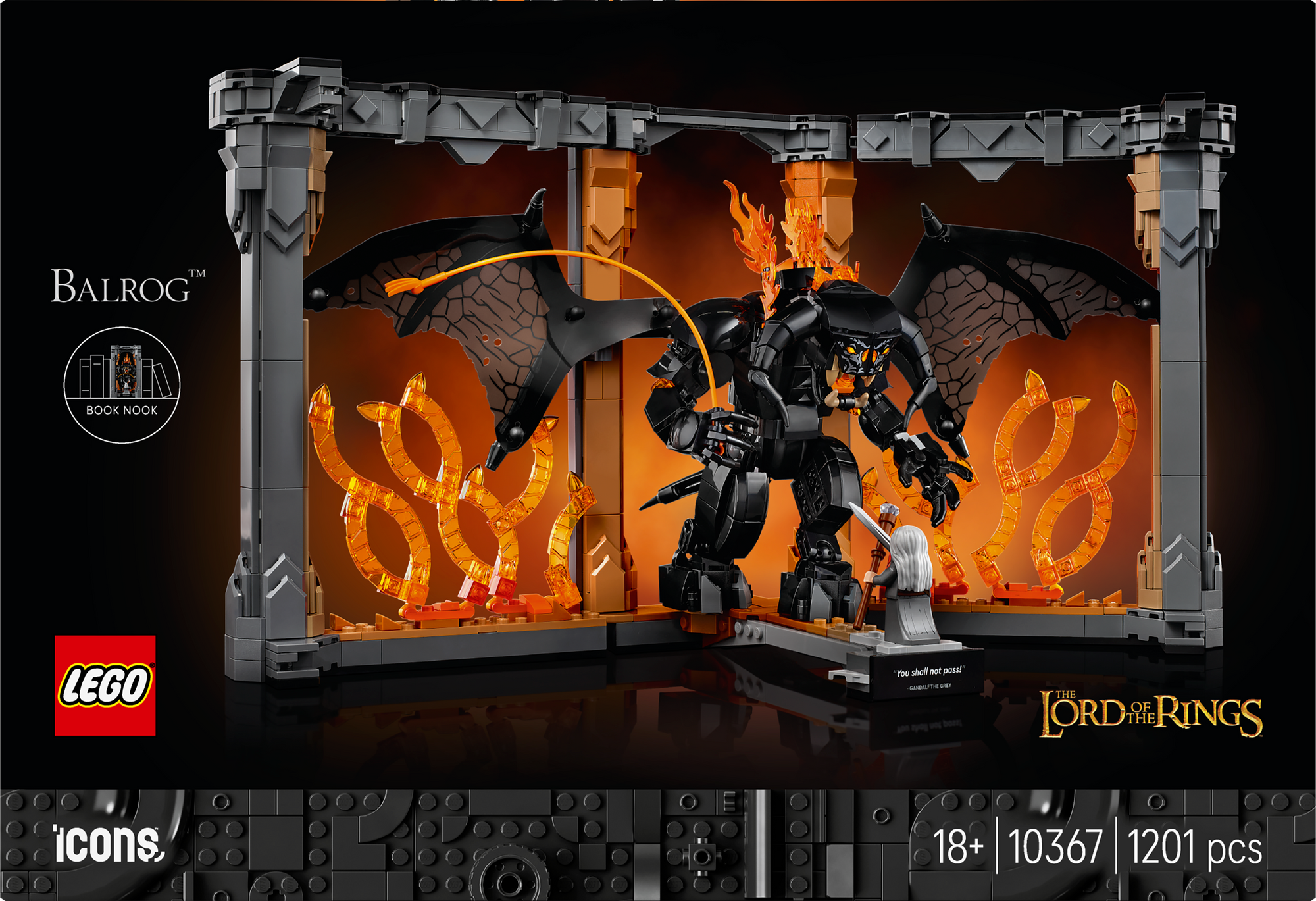 Lego Icons: The Lord of the Rings: Balrog Book Nook
