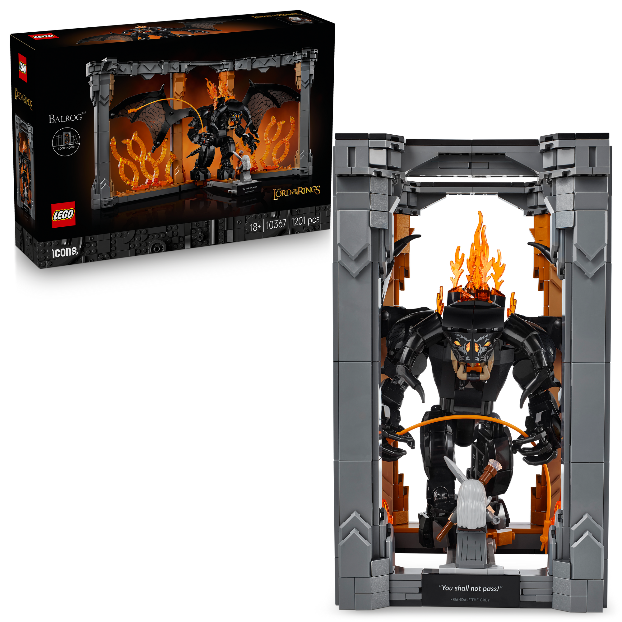 Lego Icons: The Lord of the Rings: Balrog Book Nook