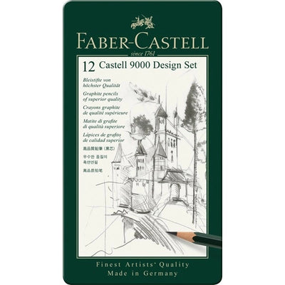 Faber Castell 9000 graphite pencils design set (8B-2H)