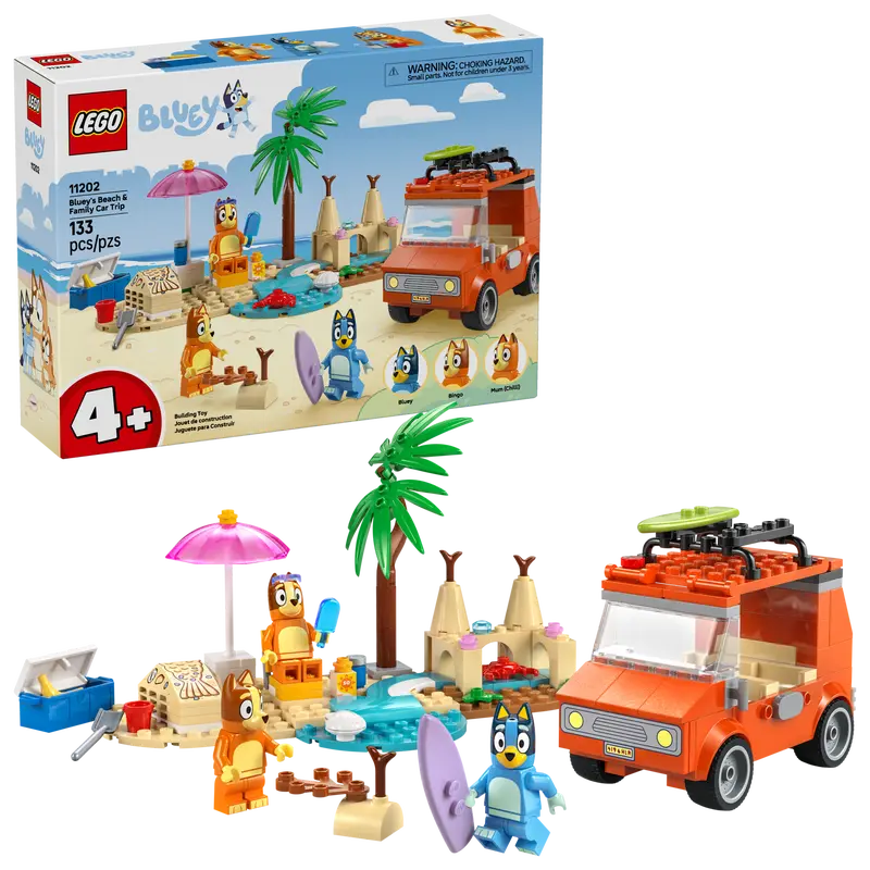 Lego Bluey's Beach & Family Car Trip 11202