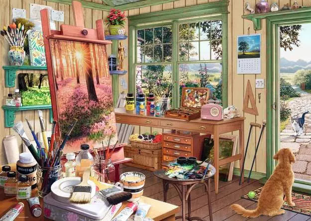 Ravensburger: My Haven No.11 The Artist's Shed - 1000pc Jigsaw Puzzle