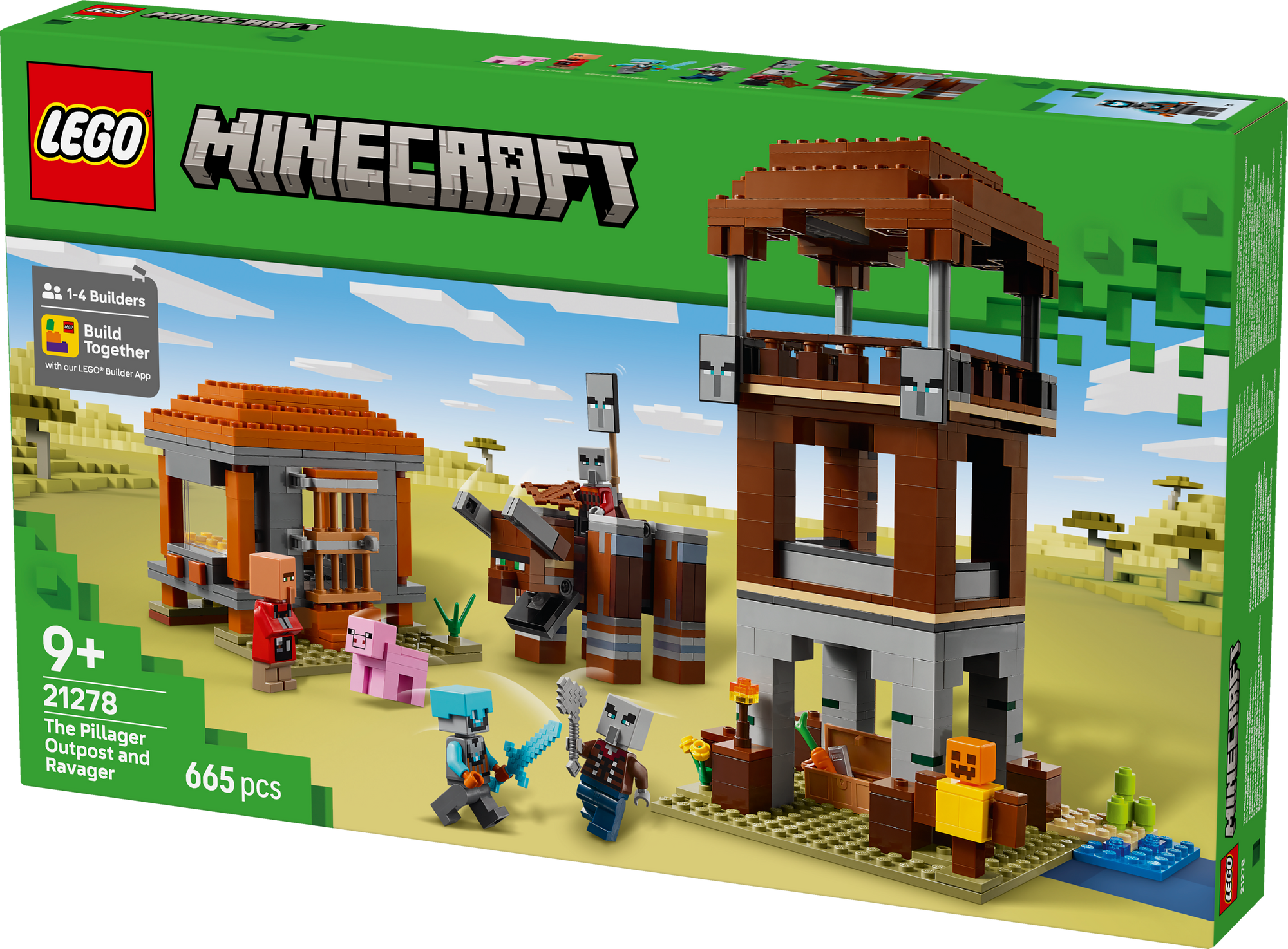 Lego Minecraft The Pillager Outpost and Ravager