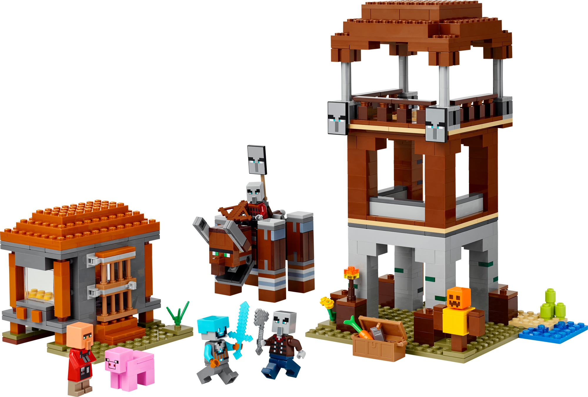 Lego Minecraft The Pillager Outpost and Ravager