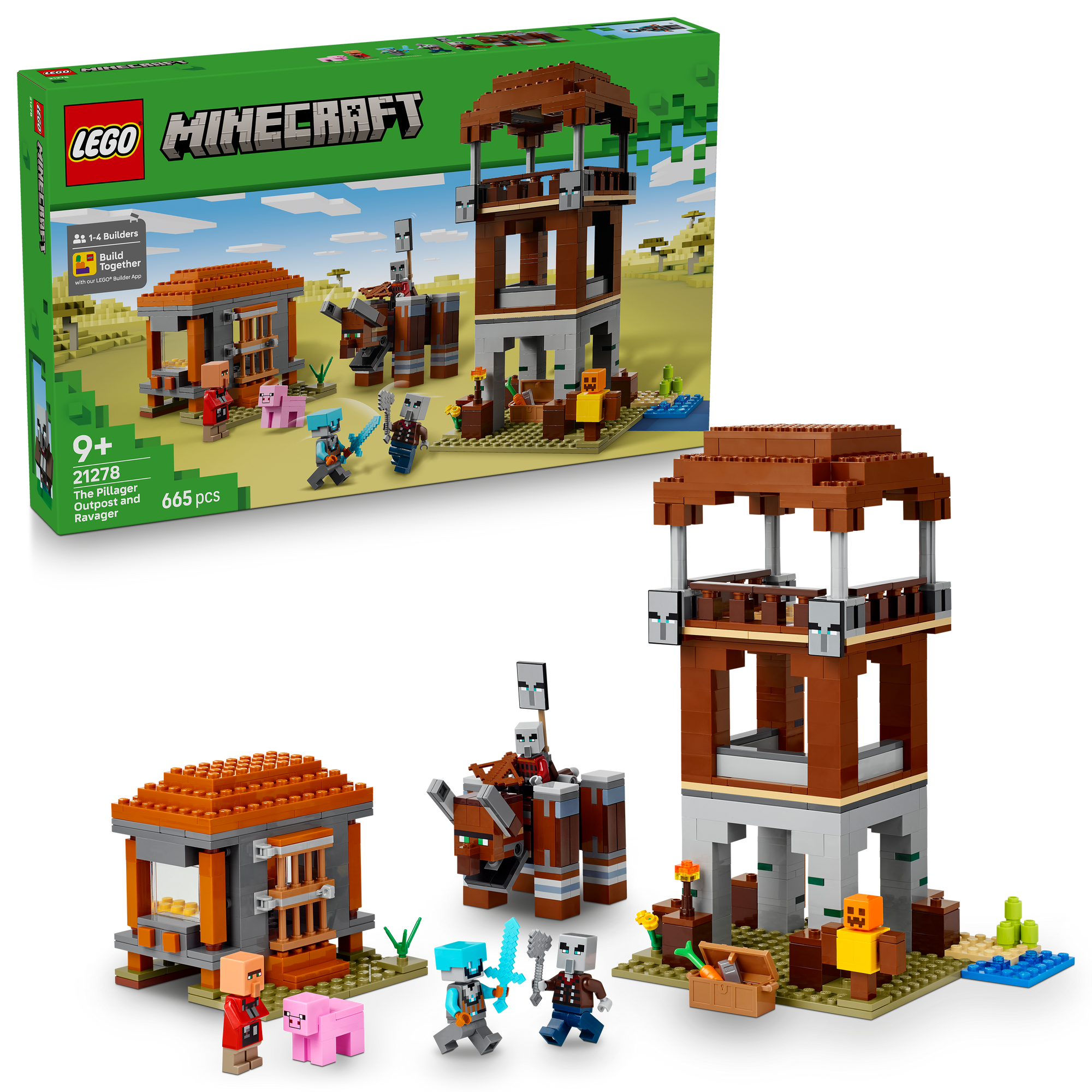 Lego Minecraft The Pillager Outpost and Ravager