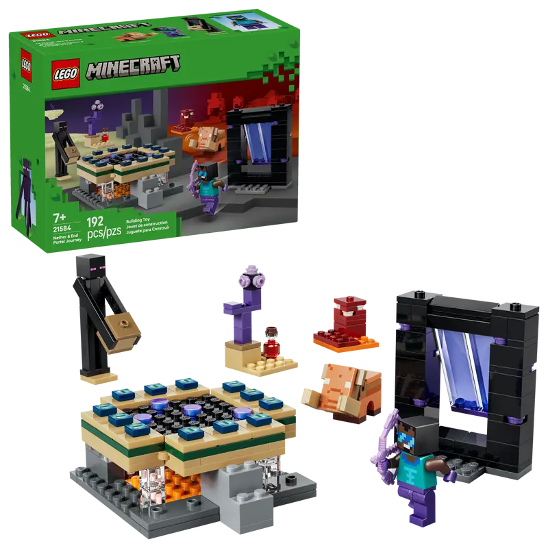 Lego Minecraft Nether & End Portal Journey