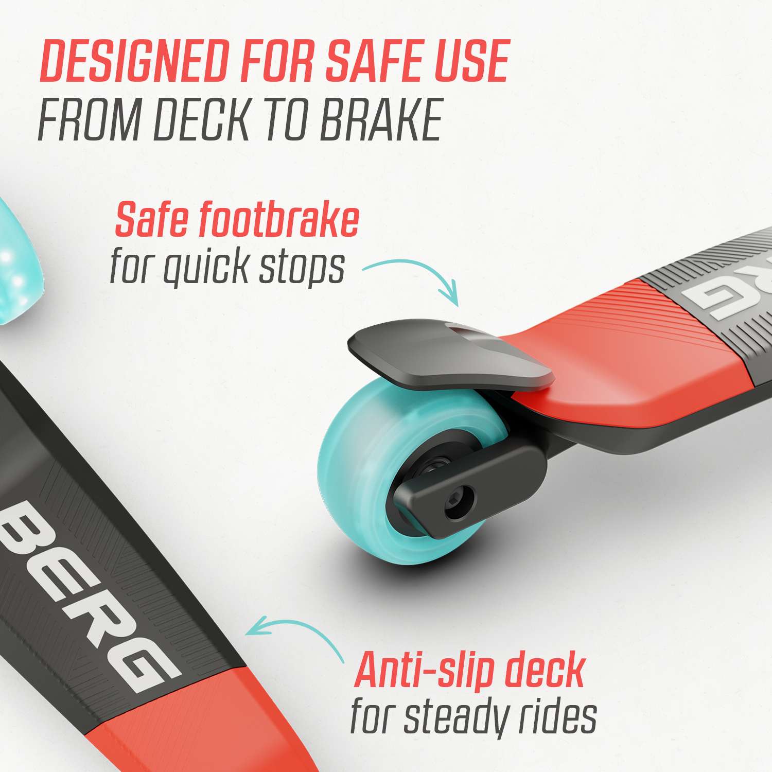 BERG Nexo Foldable Lights LED-deck Red