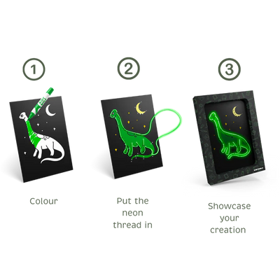KIDYNEON ILLUMINATED WALL DECORATION: DINO