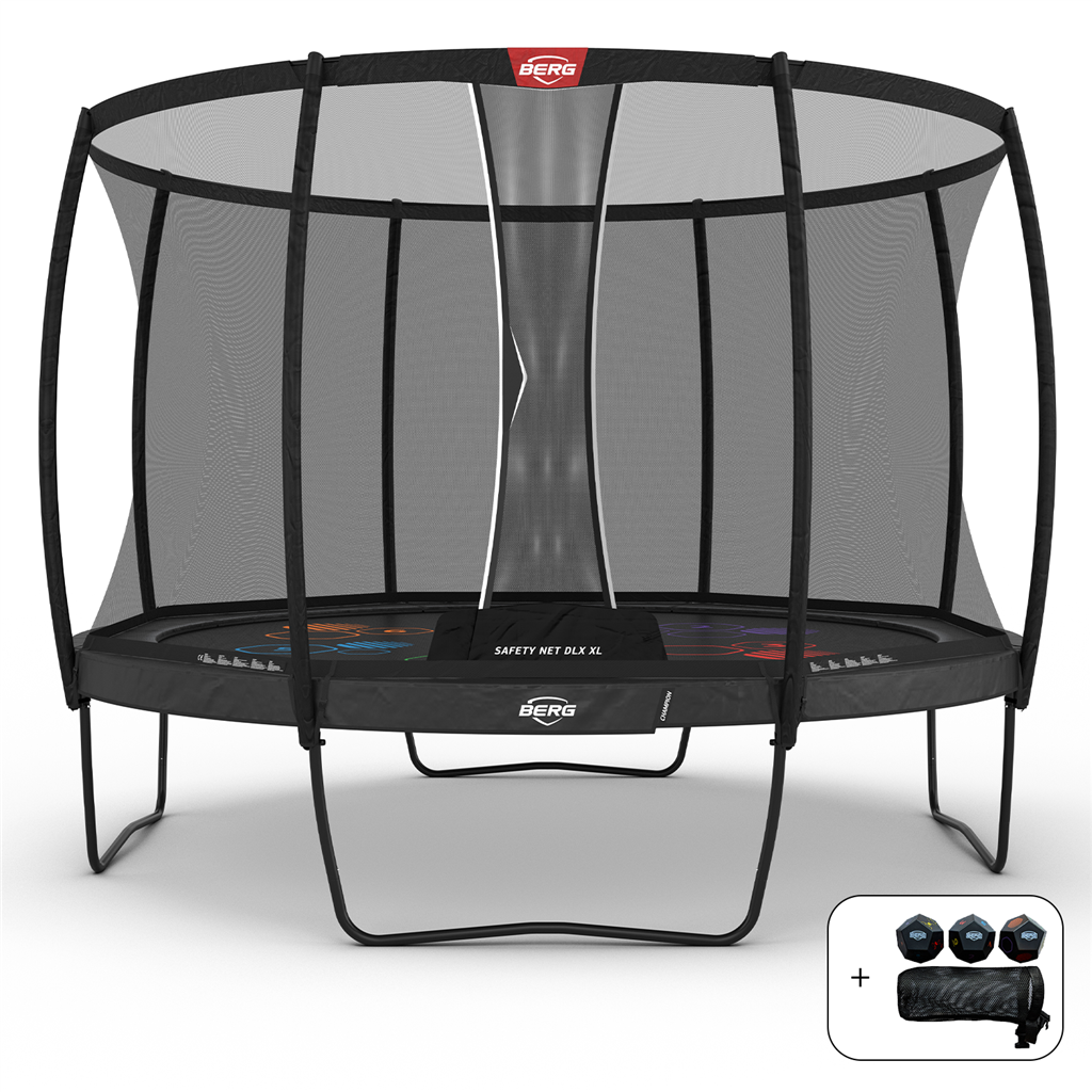 BERG CHAMPION REGULAR 14FT GREY LEVELS + SAFETY NET DLX XL