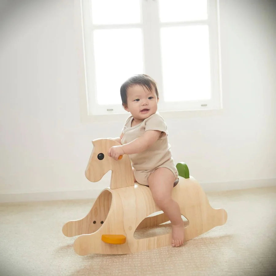 Plan Toys Palomino - Modern Rustic Rocking Horse
