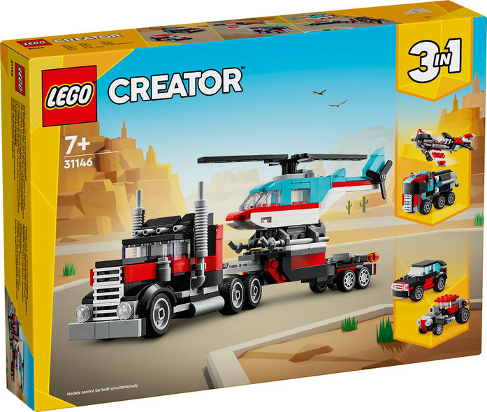 Lego Creator: Flatbed Truck with Helicopter 31146