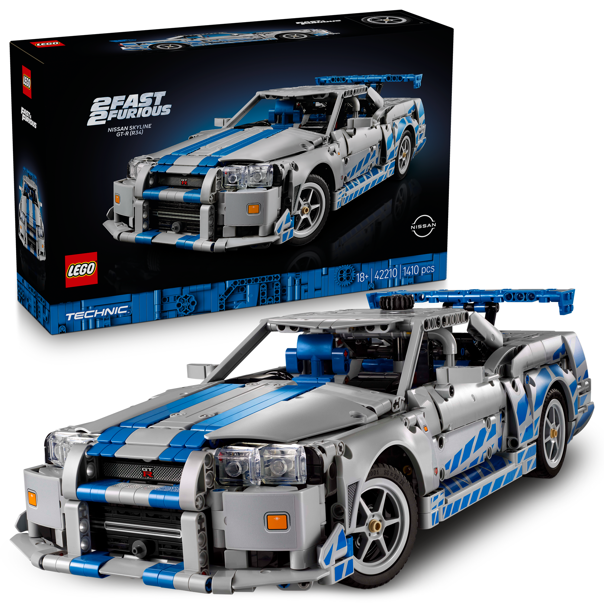 Lego Technic 2 Fast 2 Furious Nissan Skyline GT-R (R34) Car