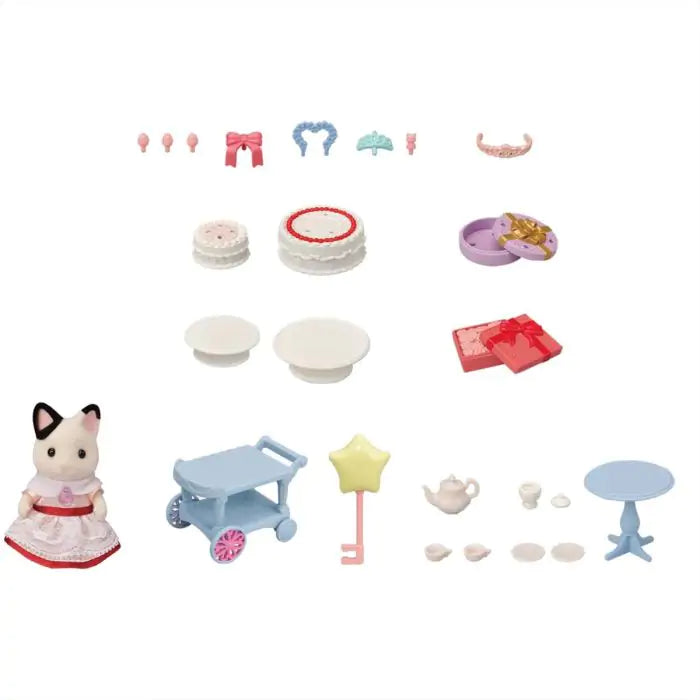 Sylvanian Families Party Time Playset - Tuxedo Cat Girl