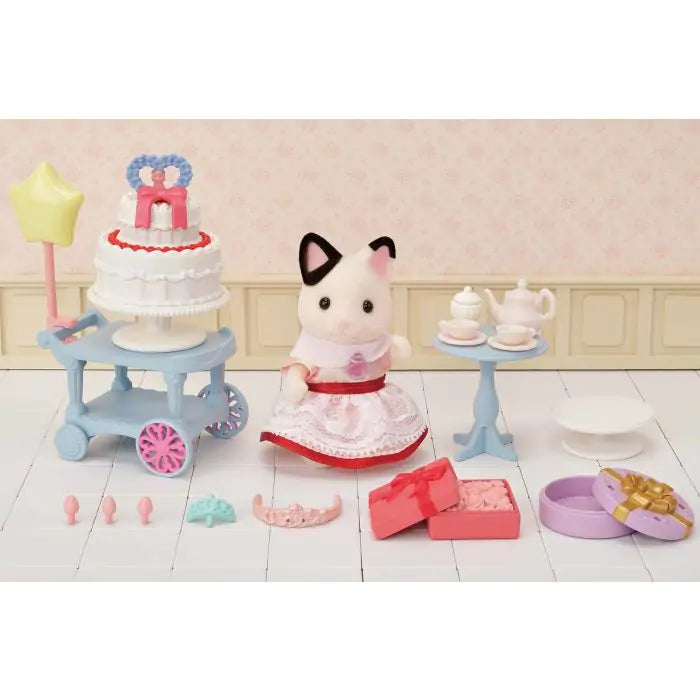 Sylvanian Families Party Time Playset - Tuxedo Cat Girl