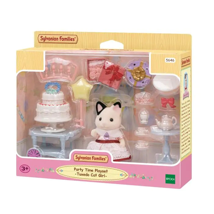 Sylvanian Families Party Time Playset - Tuxedo Cat Girl