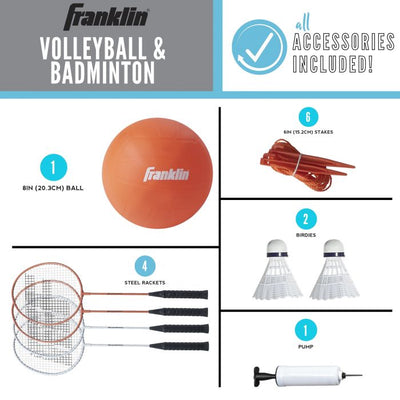 FRANKLIN STARTER VOLLEYBALL AND BADMINTON SET