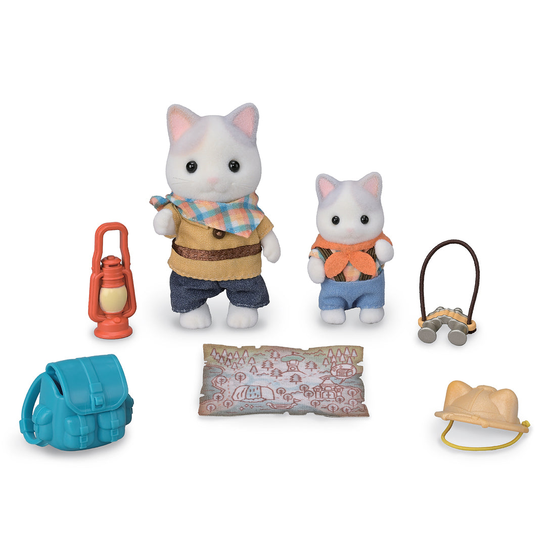 Sylvanian Families Exciting Exploration Set - Latte cat brother & baby