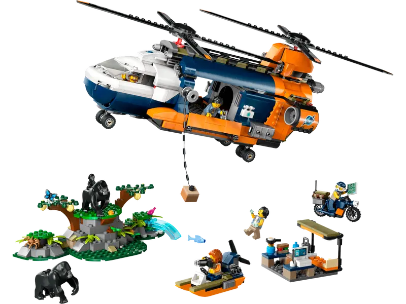 Lego City Jungle Explorer Helicopter at Base Camp 60437