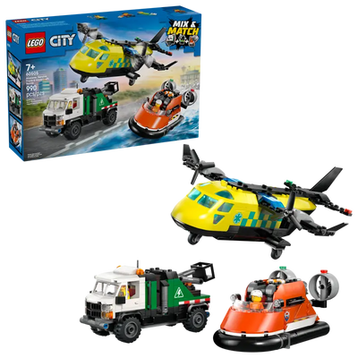 Lego City Airplane, Service Truck & Hovercraft Remix