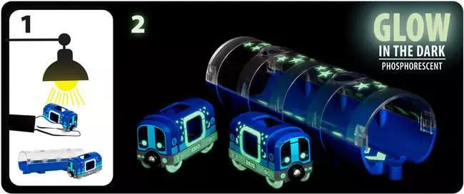 BRIO World Tunnel & Glow in the Dark Metro Train