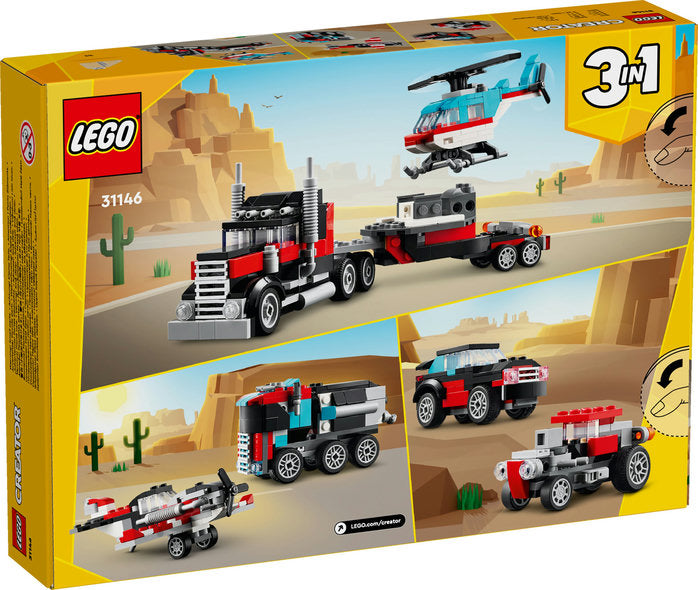 Lego Creator: Flatbed Truck with Helicopter 31146
