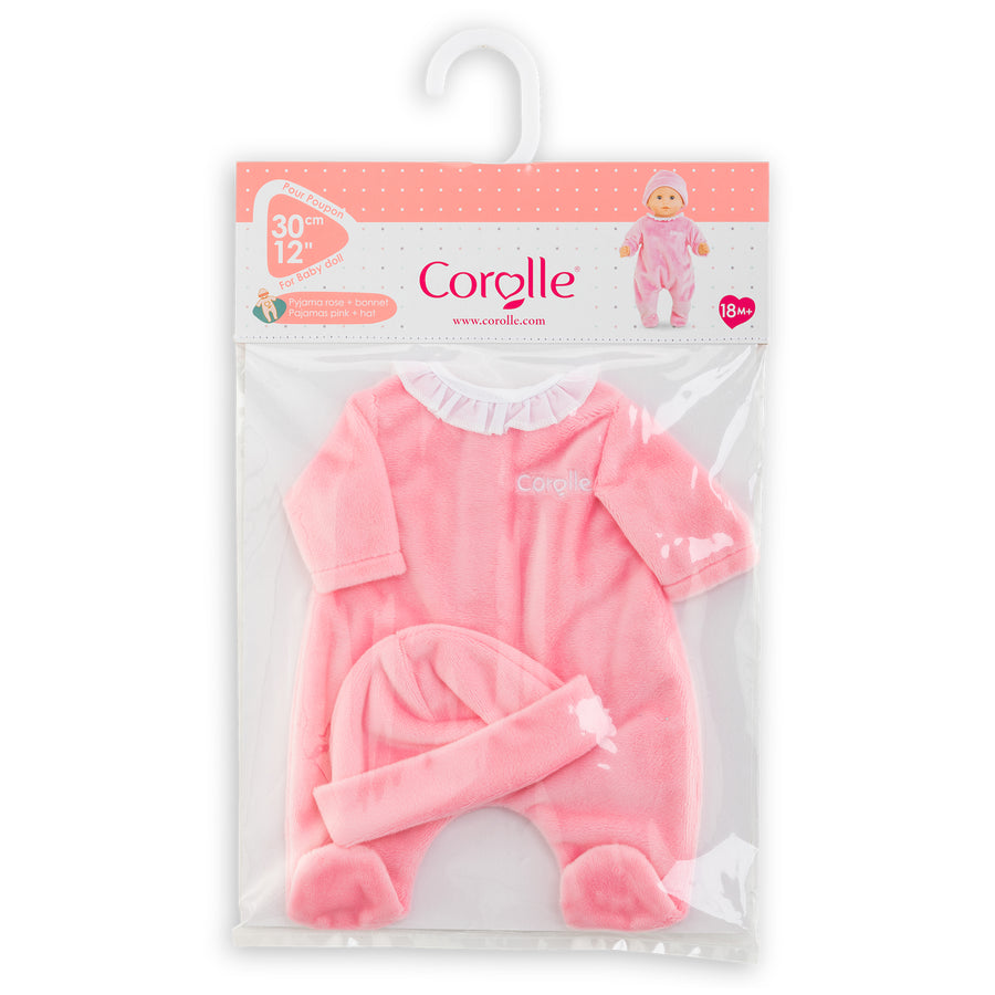 Corolle Outfit: Pink Pyjamas & Hat For 30cm doll