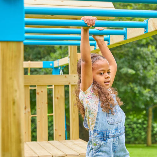 TP Toys Skywood Wooden Tower Climbing Frame with Ripple Slide, Monkey Bars & Double Swing Arm - pre-order by June 14th for delivery end of June