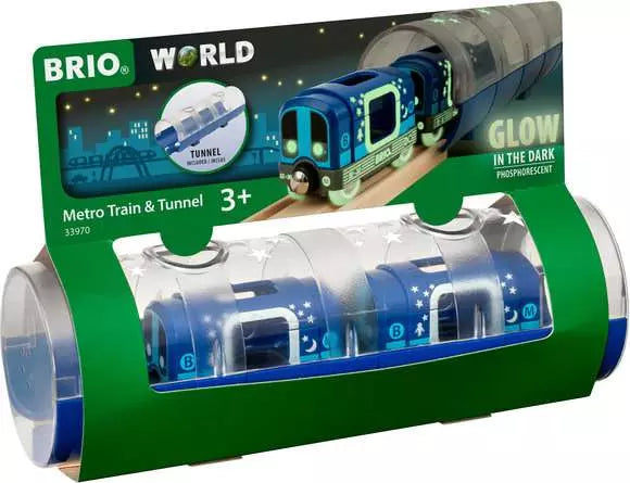 BRIO World Tunnel & Glow in the Dark Metro Train