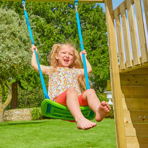 TP Toys Skywood Wooden Tower Climbing Frame with Super Wavy Slide, Sky Deck, Monkey Bars, Skyline with Rapide Swing Seat, Skybridge & Mini play tower (COLLECTION OR DUBLIN DELIVERY ONLY. DELIVERY USUALLY WITHIN 2-4 WEEKS)