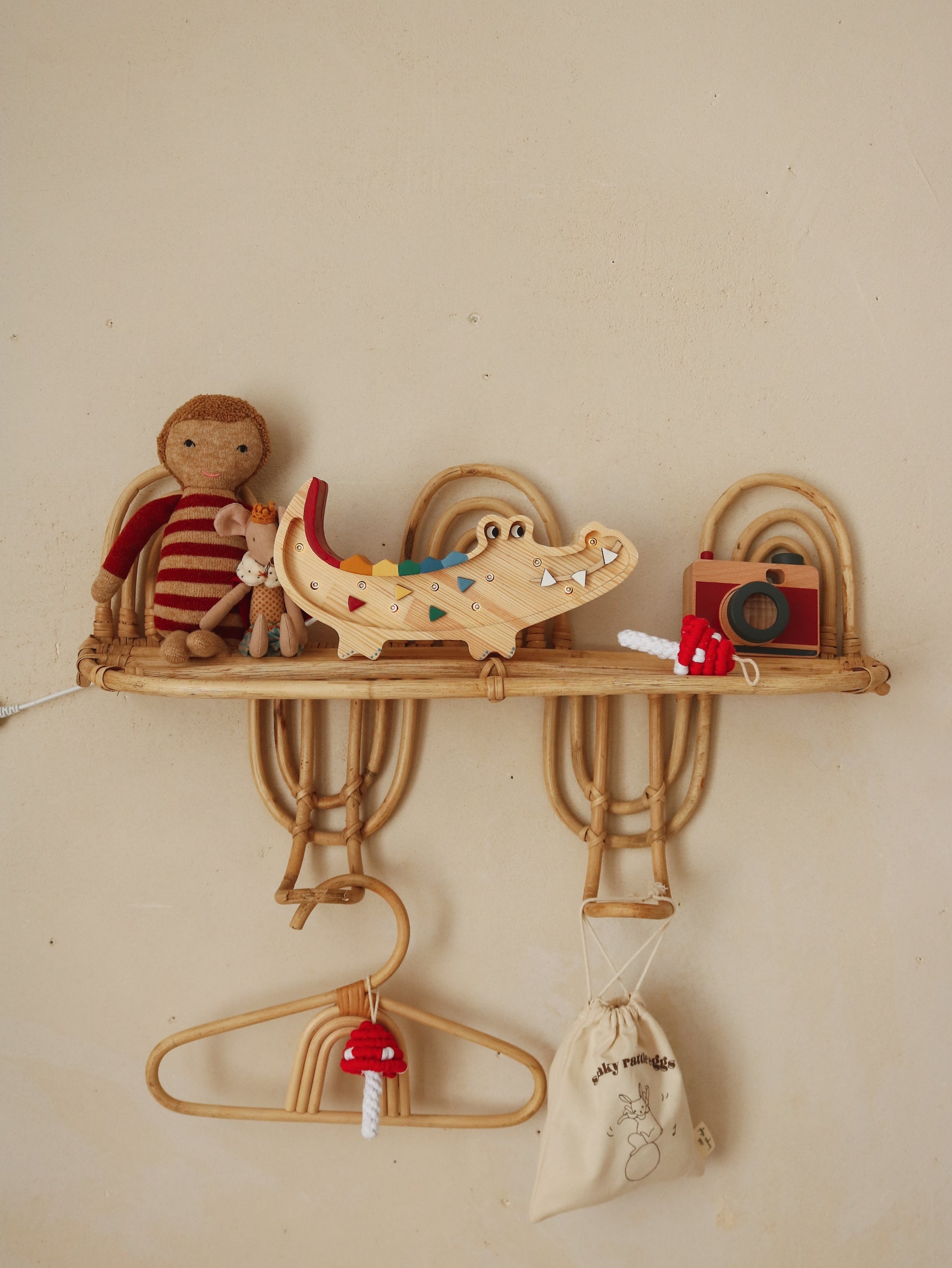 Little Lights Crocodile Mini Lamp | Carribean Wood