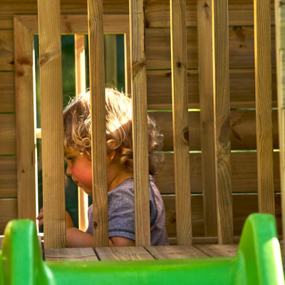 TP Toys Loft Wooden Playhouse with Ripple 7ft Slide (DELIVERY USUALLY WITHIN 2-4 WEEKS)