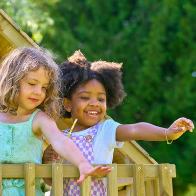 TP Toys Loft Wooden Playhouse with Ripple 7ft Slide (DELIVERY USUALLY WITHIN 2-4 WEEKS)