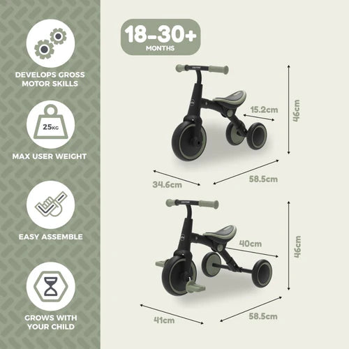 Zoomee Balance Bike to Trike